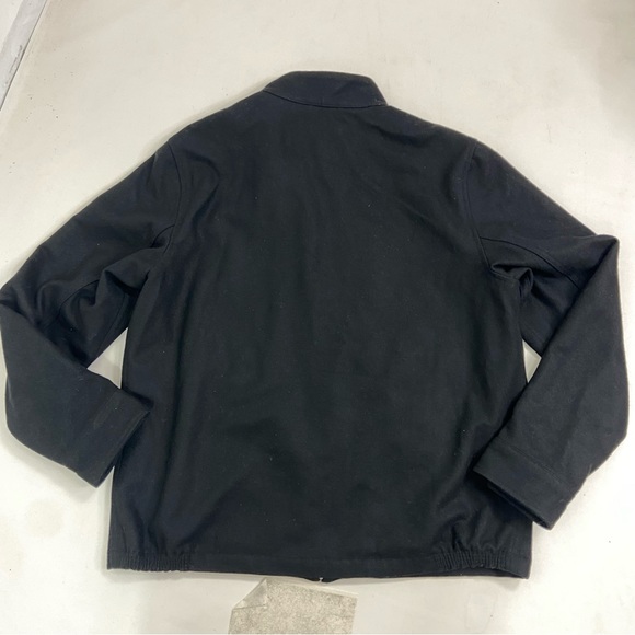 Lands end mens black wool full zip jacket. Size Large - Picture 9 of 12